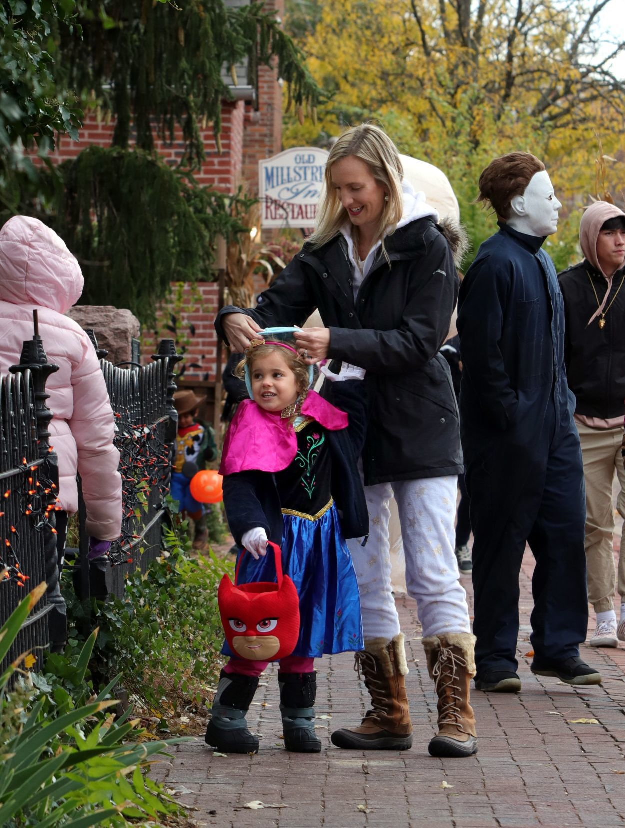 Trick or Treating along Historic Main Street in St. Charles